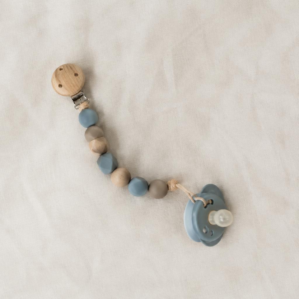 Attache-tétine Bleu brume